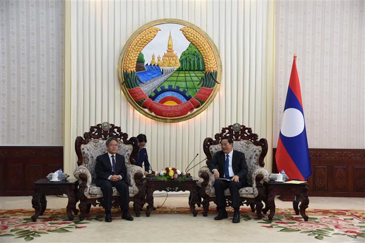 姜再冬大使辞行拜会老挝政府总理宋赛