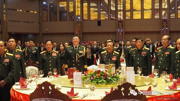 中国驻老挝大使馆举行中国人民解放军建军96周年招待会