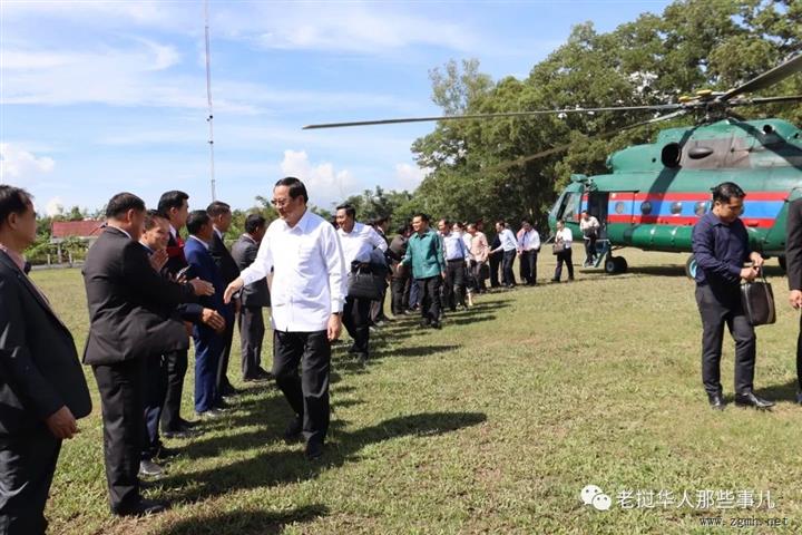 老挝总理到琅南塔省孟兴县进行指导工作，推动种植养殖商品化，牛的出口要确保质量...