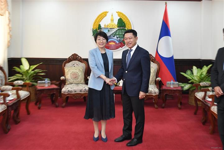 副总理兼外交部长欢迎中国新任驻老挝大使来访