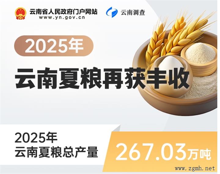 图解2025年云南夏粮生产情况