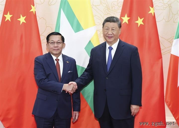 习近平会见缅甸代总统敏昂莱